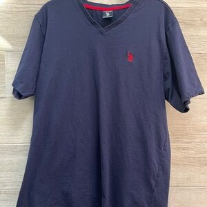 U.S. Polo Assn. Dark Blue V-Neck Tee
